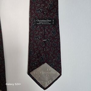 Dior Dark Red Paisley Tie